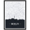 Poster Straßen Karte Berlin, Deutschland, Hauptstadt, Reisen M0133