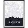 Poster Straßen Karte Frankfurt am Main, Deutschland, Reisen M0134