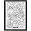 Poster Straßen Karte Berlin, Deutschland , Koordinaten, Reisen M0137
