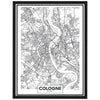 Poster Straßen Karte Köln, Deutschland , Koordinaten, Reisen M0138