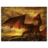Wandbild Acrylglas Fantasy, Drache auf Felsen, Dragons, Fantasy M0141