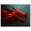 Wandbild Acrylglas Fantasy, Kopf Drache, Rot, Dragons, Fantasy M0144