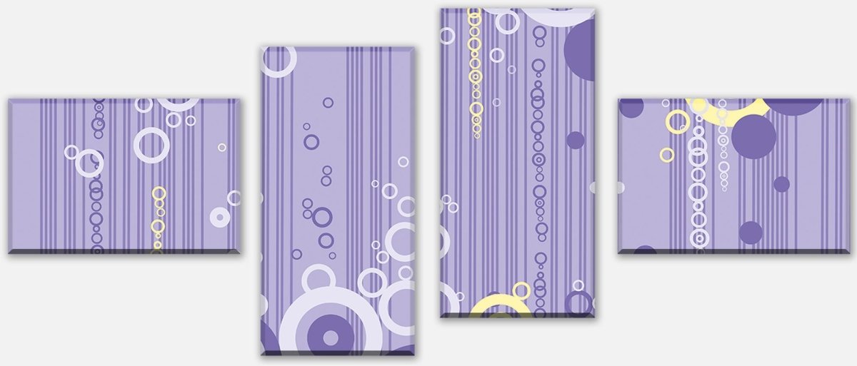 Leinwandbild Mehrteiler Violetta Muster M0147