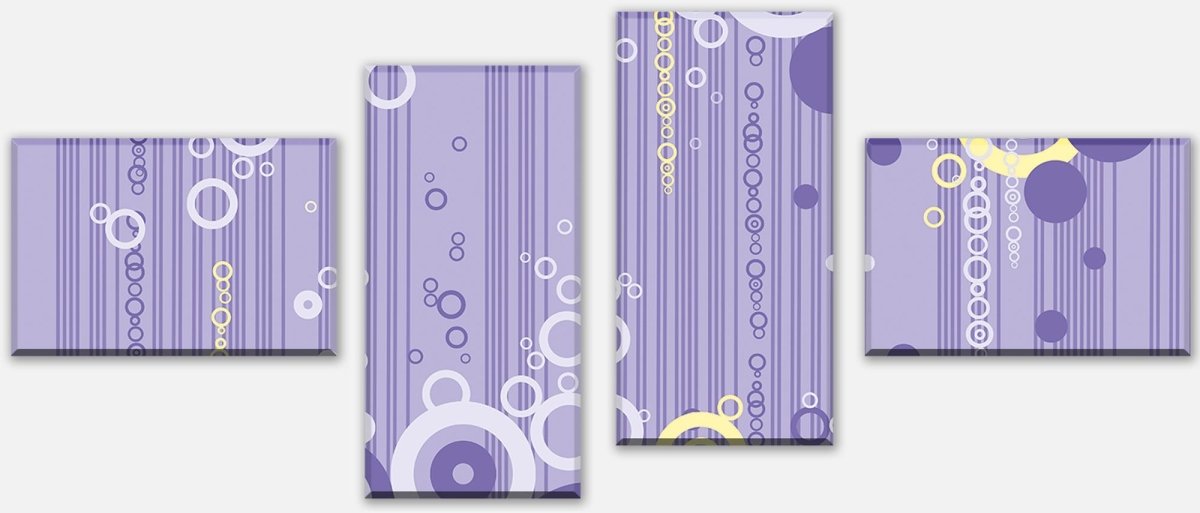 Leinwandbild Mehrteiler Violetta Muster M0147