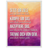 Poster Setze dir Ziele, Pastell, Lila M0155