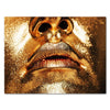 Tableau sur toile Collection Gold, paysage, visage en or métallisé M0161