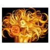 Tableau sur toile Or collection format paysage femme dorée super-nova M0163