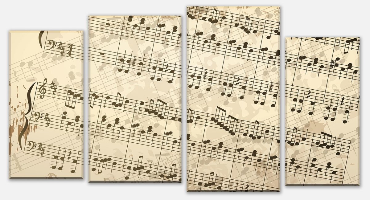 Canvas print Divider Sheet Music Hobby M0180