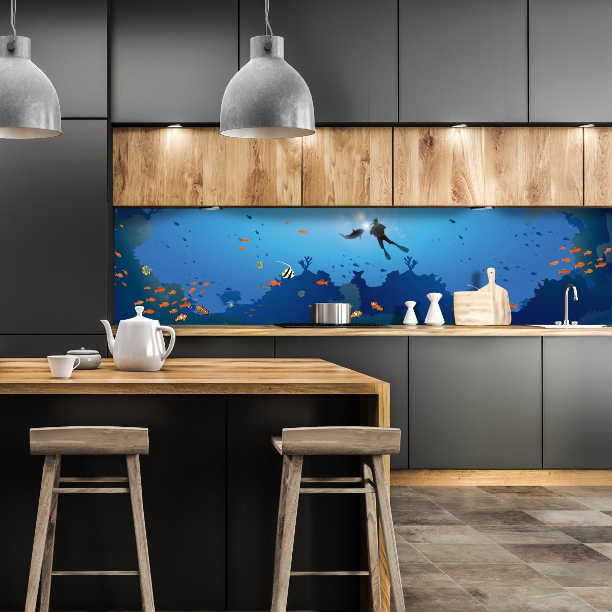 Küchenrückwand Riff Meer M0182 entdecken - Bild 1