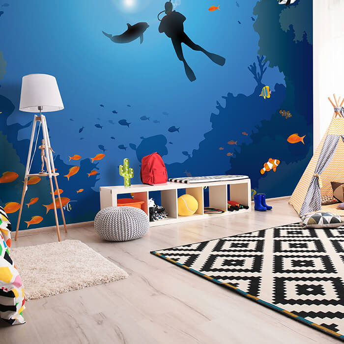 the the mural sea room children\'s in Discover M0182 underwater