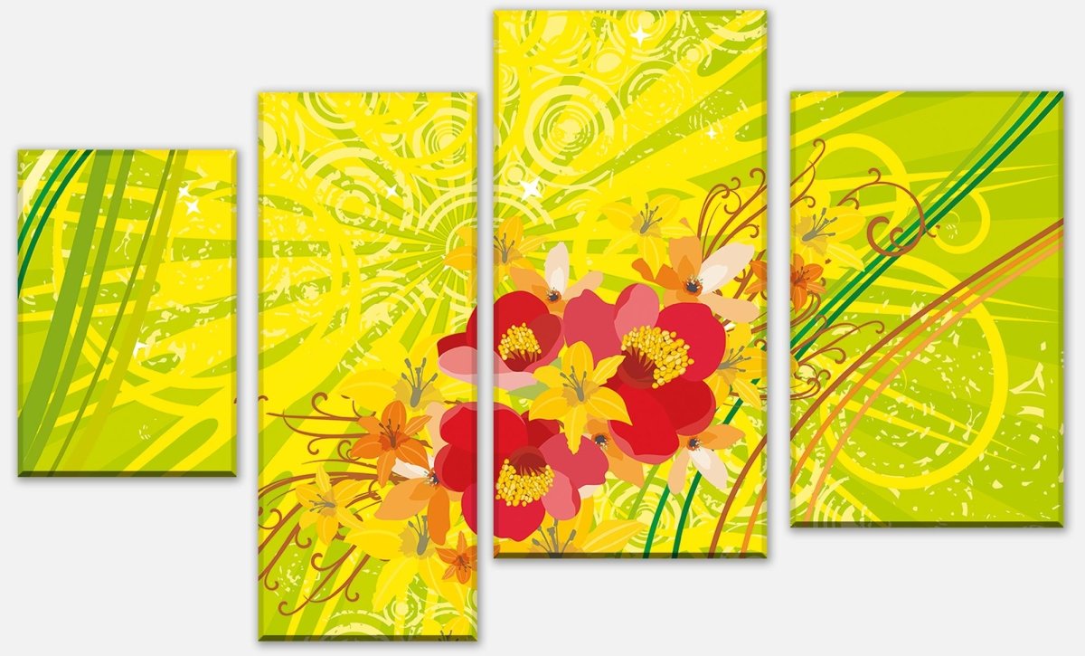 Stretched Canvas Print Sara Floral M0184