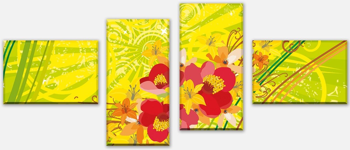 Stretched Canvas Print Sara Floral M0184