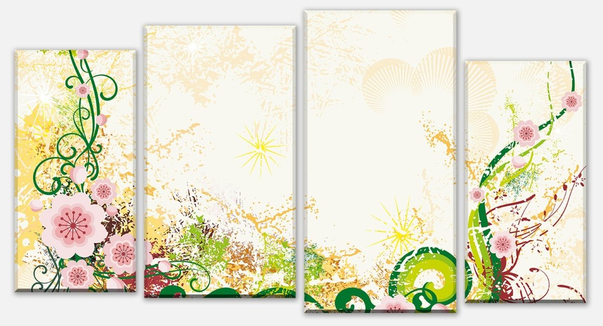 Leinwandbild Mehrteiler Luca Floral M0189