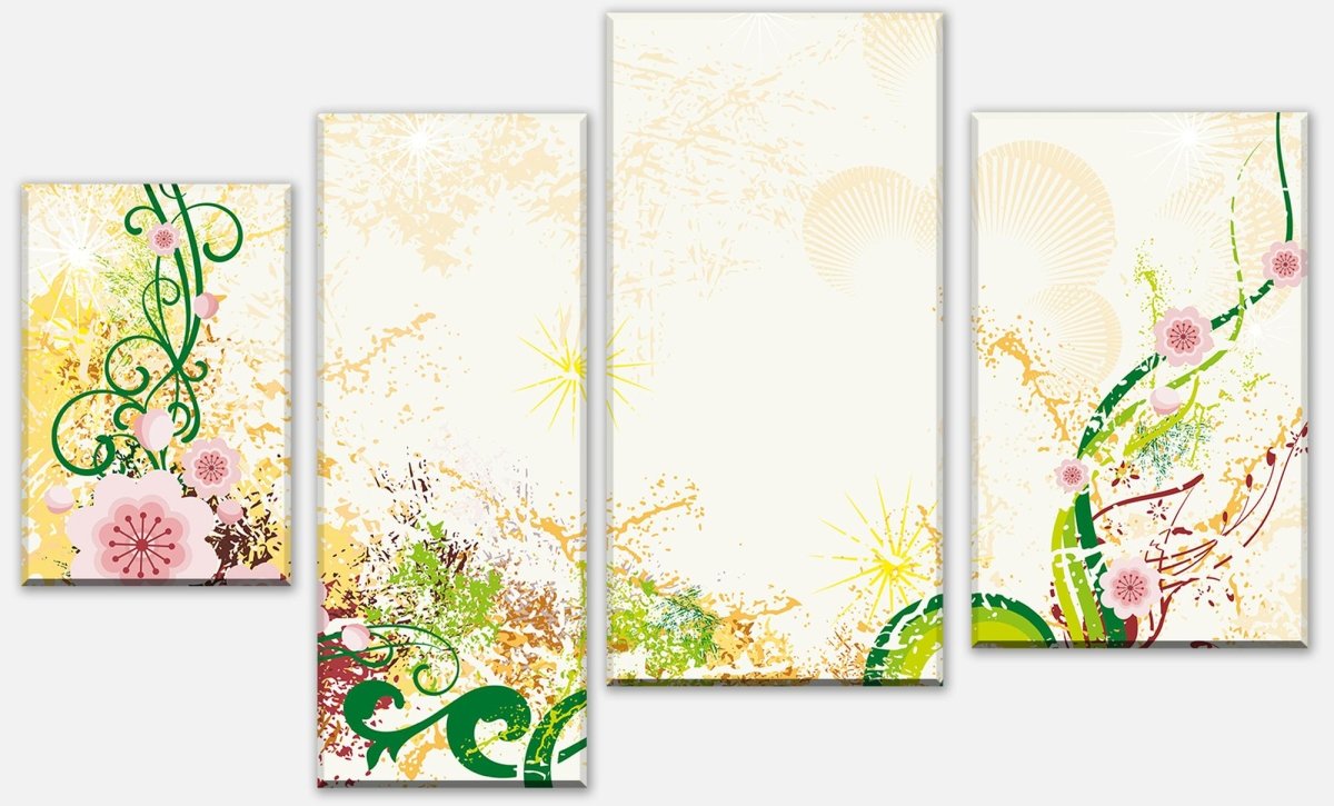 Leinwandbild Mehrteiler Luca Floral M0189