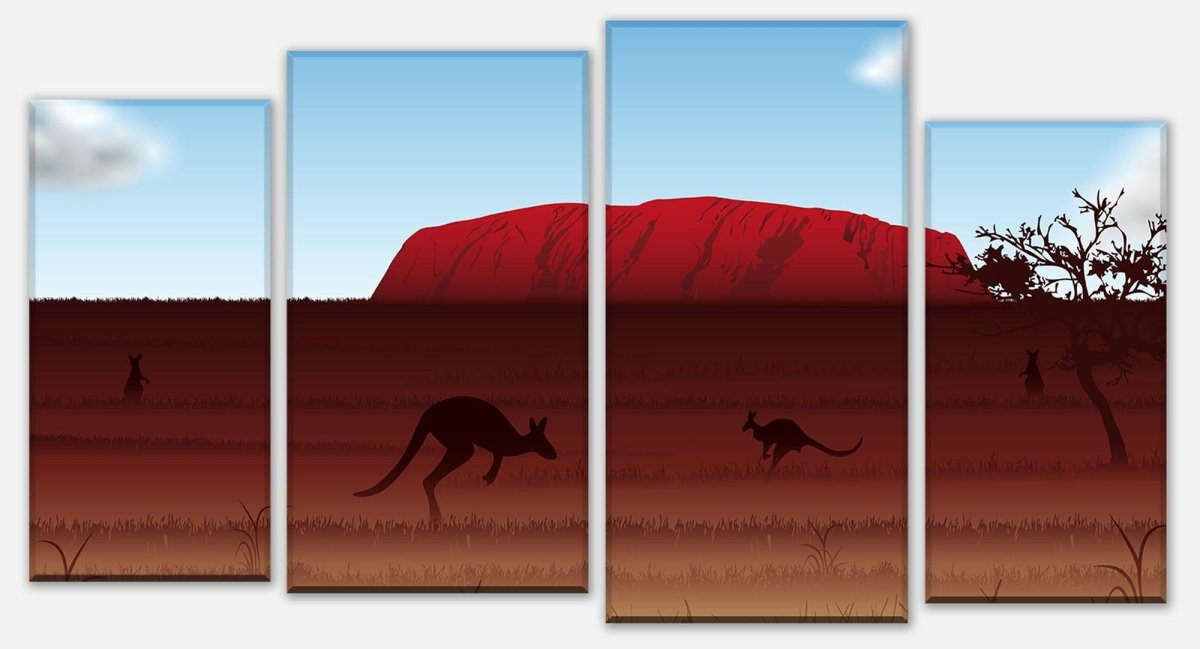 Leinwandbild Mehrteiler Ayers Rock Natur M0192