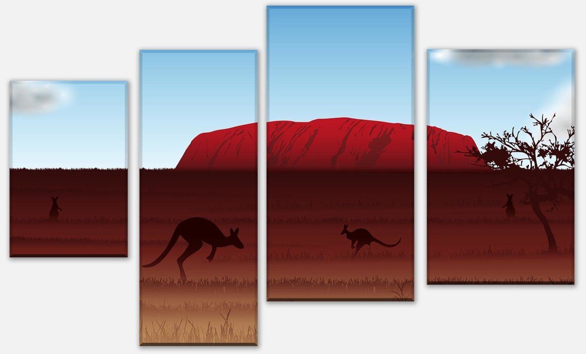 Leinwandbild Mehrteiler Ayers Rock Natur M0192