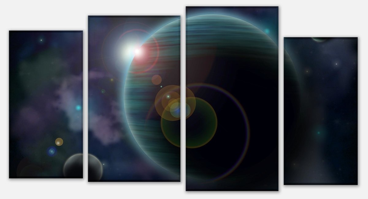Leinwandbild Mehrteiler Planet Space M0197