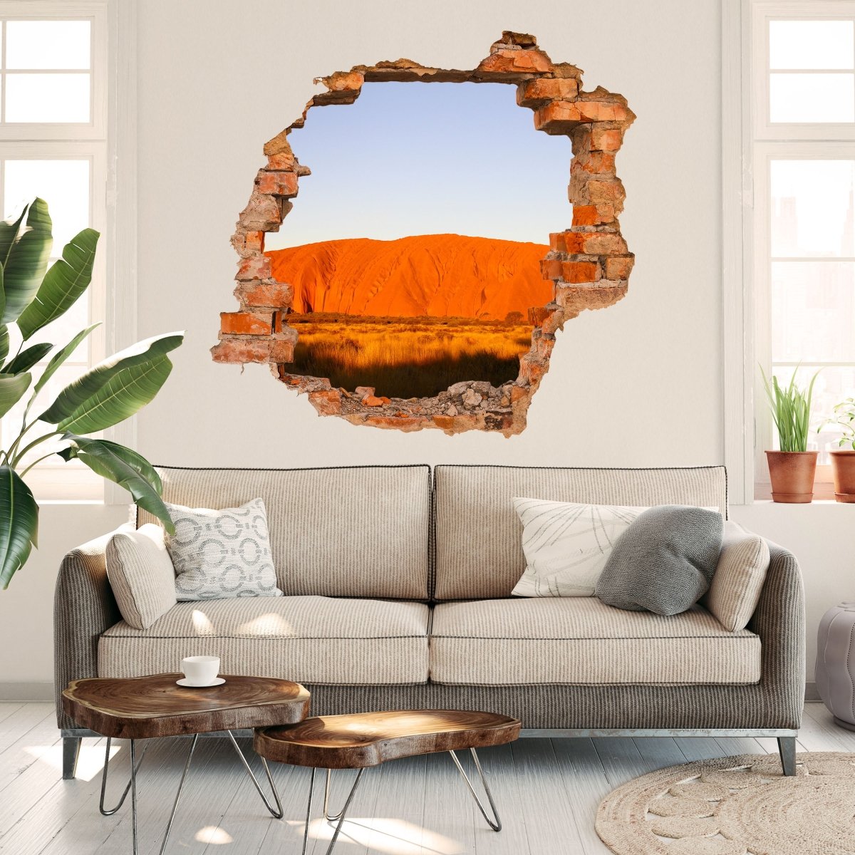 3D-Wandsticker Ayers Rock Sunset Natur - Wandtattoo M0205