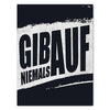 Leinwandbild Motivation, Hochformat, Gib niemals auf, Beton M0207