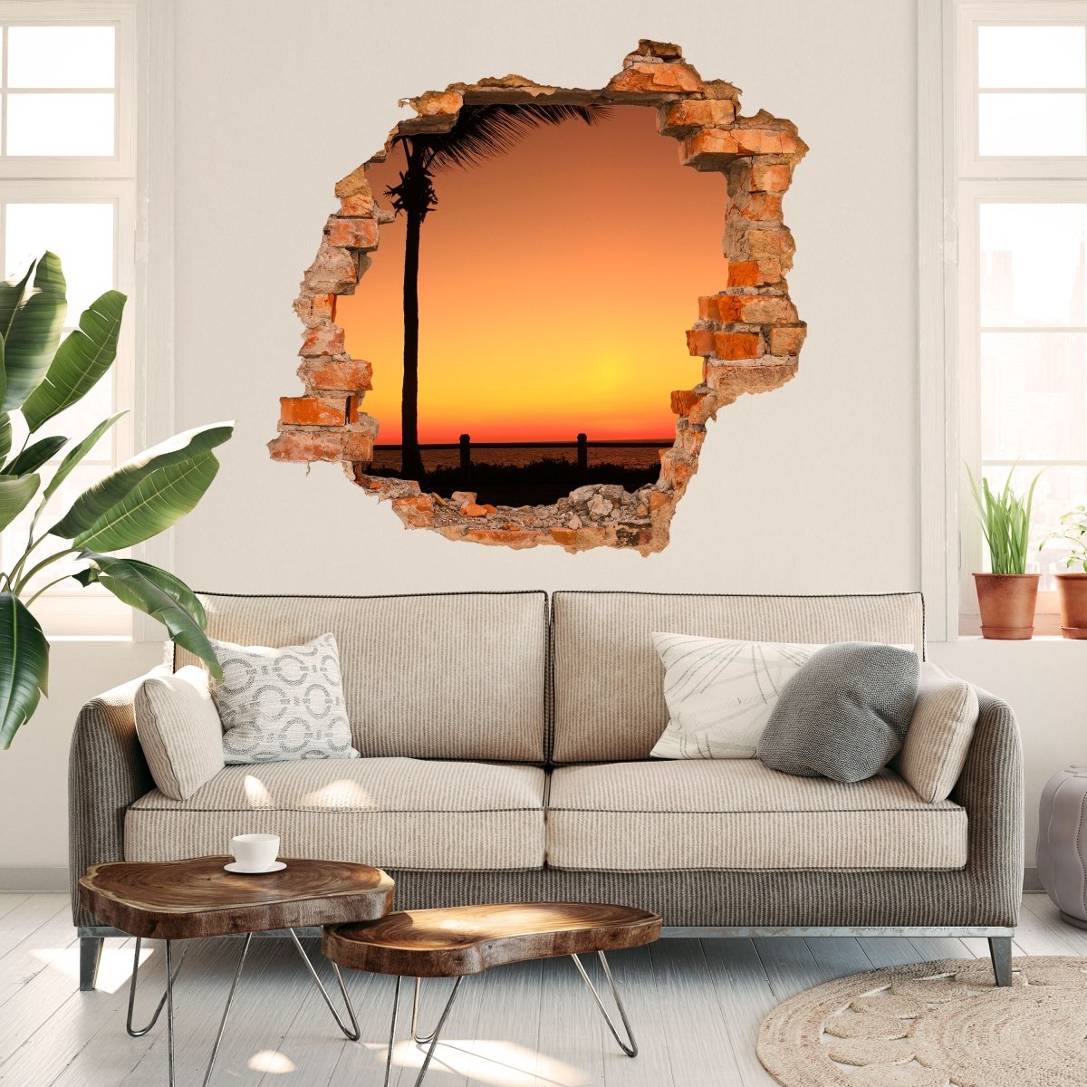 3D Wall Sticker Broome Sunset 2 Nature - Wall Decal M0208