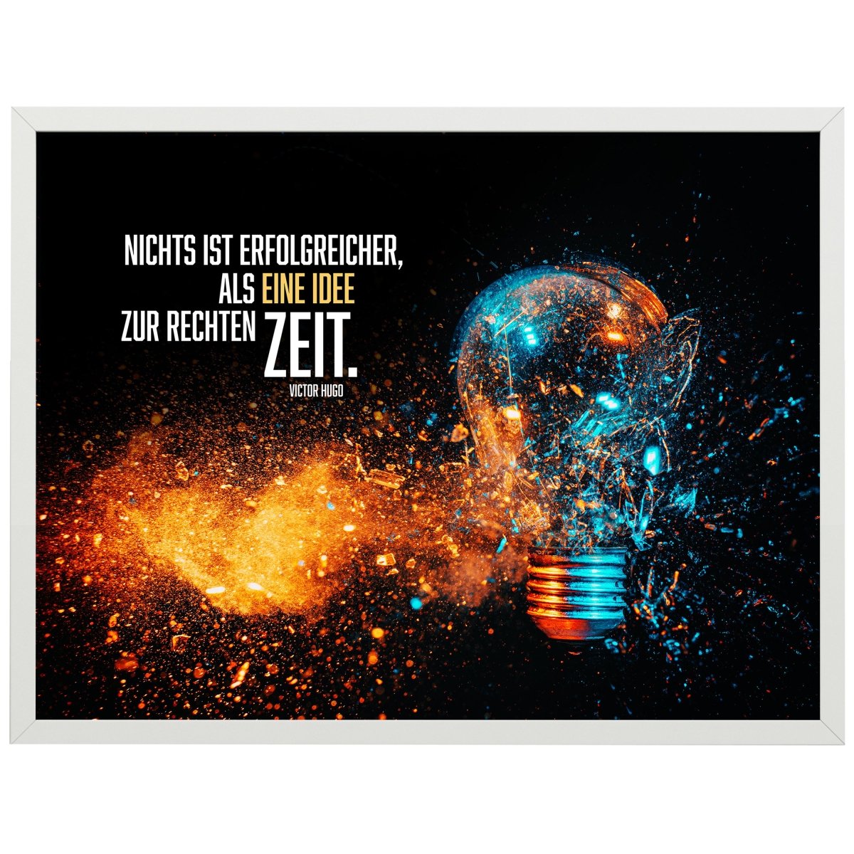 wandmotiv24 Poster, Poster - Glühbirne, Spruch, Motivation - M0210 - Bild 1