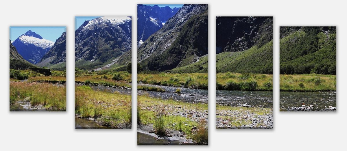 Leinwandbild Mehrteiler Fjordlandschaft Natur M0214 entdecken - Bild 1