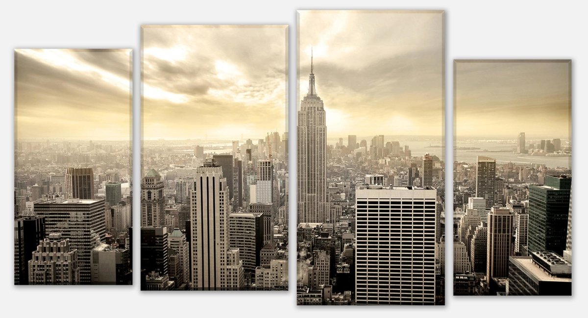 Stretched Canvas Print New York Skyline View M0221