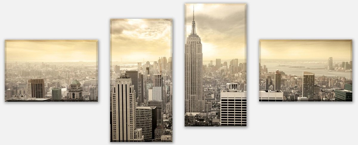 Stretched Canvas Print New York Skyline View M0221