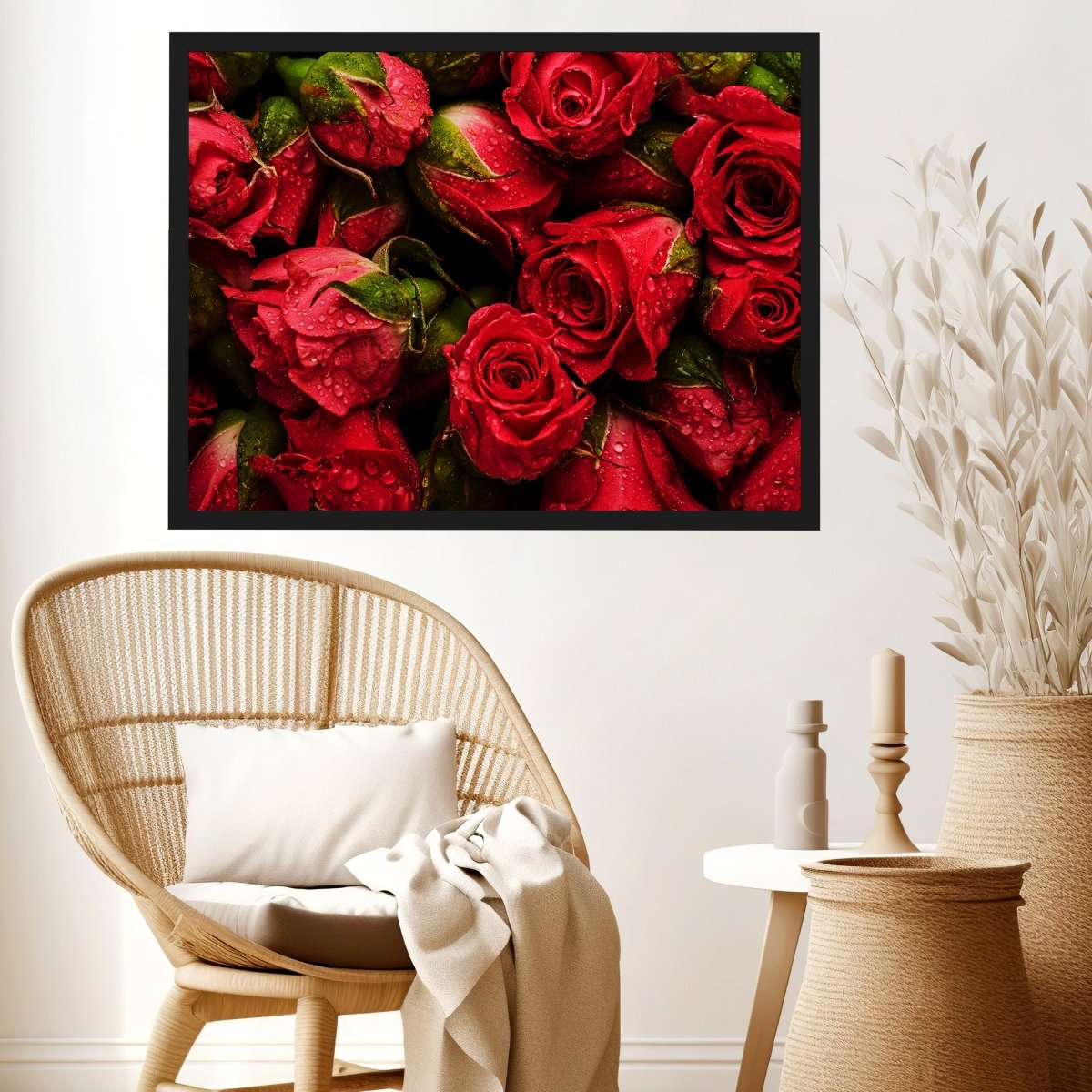 M0222 Poster Rosen, rote Blumen