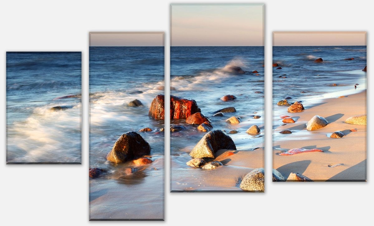 Tableau sur toile Diviseur Stone Beach Nature M0223