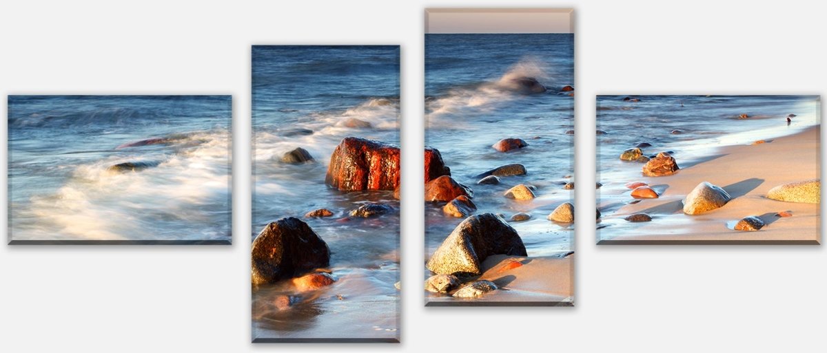 Tableau sur toile Diviseur Stone Beach Nature M0223