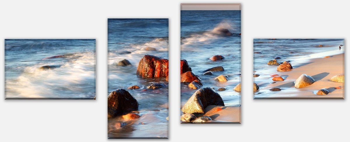 Tableau sur toile Diviseur Stone Beach Nature M0223