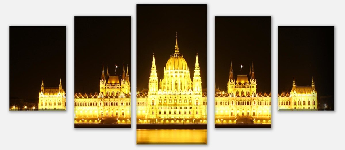 Leinwandbild Mehrteiler Budapest bei Nacht M0226 entdecken - Bild 1