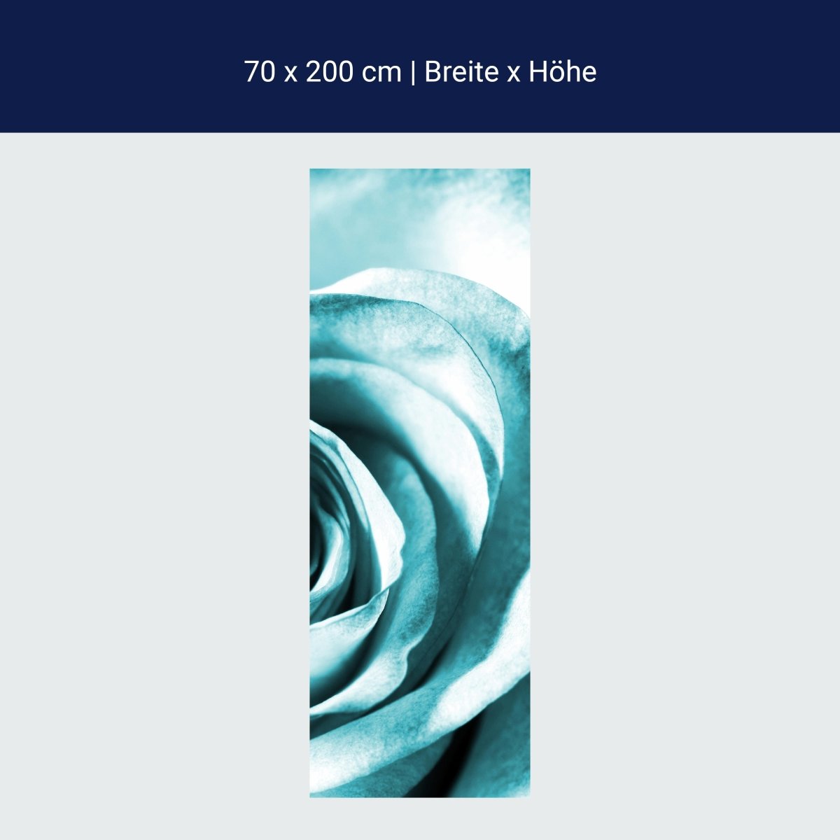 Papier Peint de Porte Fleur de Rose Bleue M0227