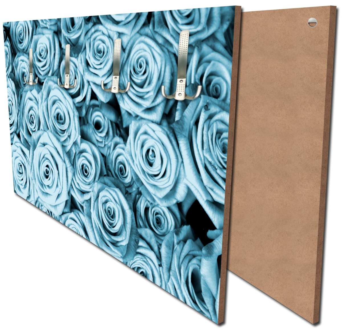 Armoire bleu champ de roses fleur M0228