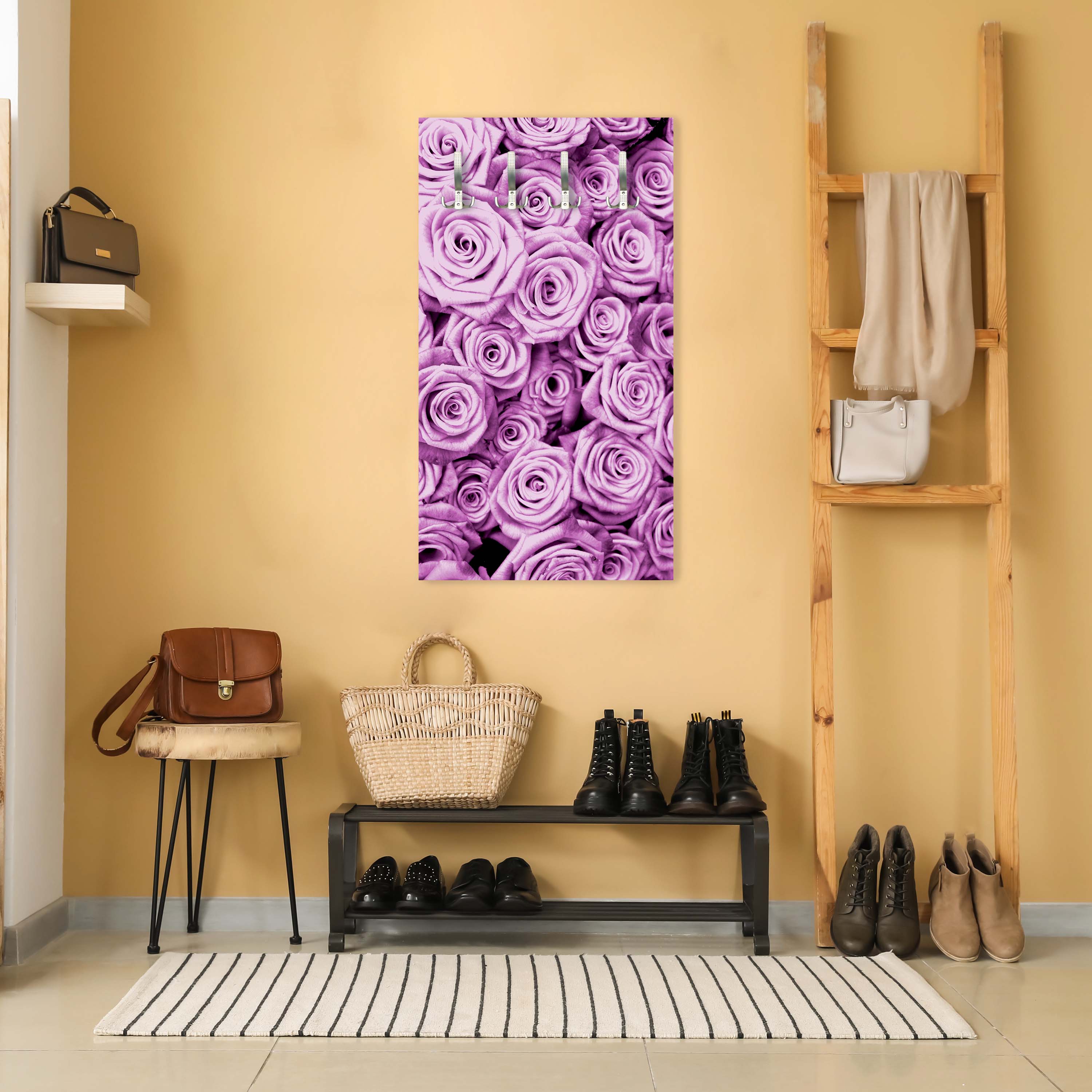 Garderobe violettes Rosenfeld Blüte M0232 entdecken - Bild 5