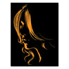 Canvas print minimalism, portrait, woman head, hair 2 M0234