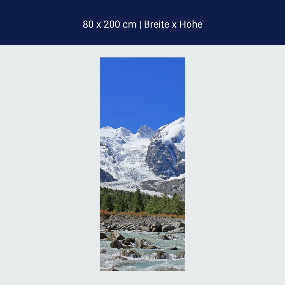 Türtapete Morteratsch Gletscher Alpen M0236