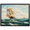 Poster painting boat sea M0239