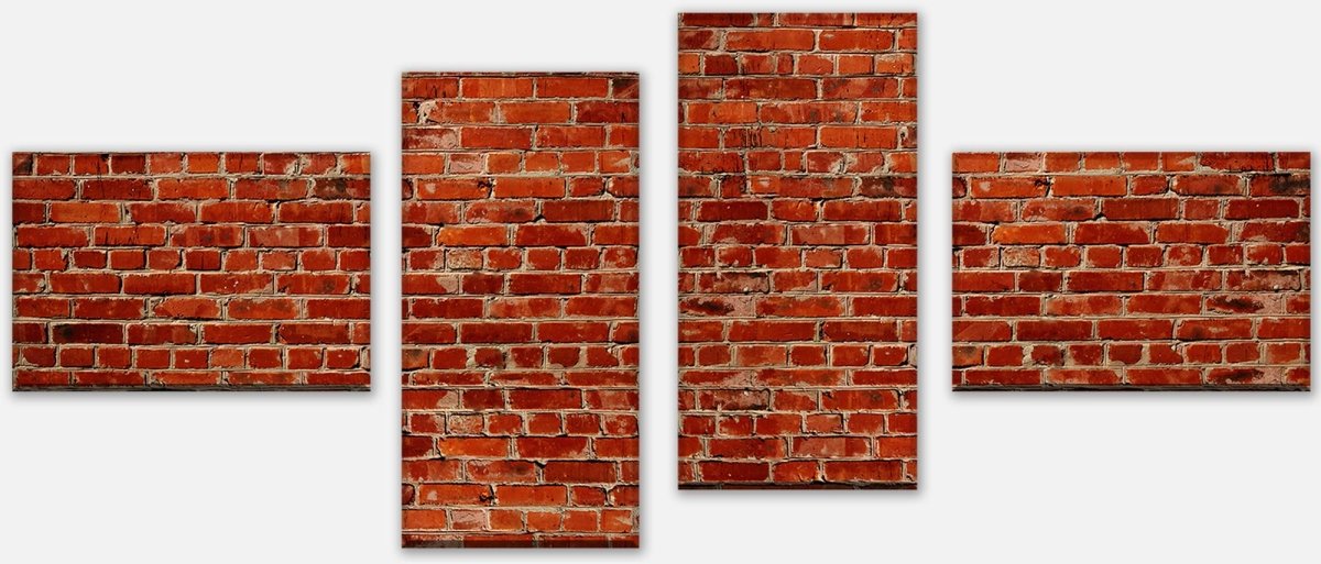Stretched Canvas Print red brick city M0240