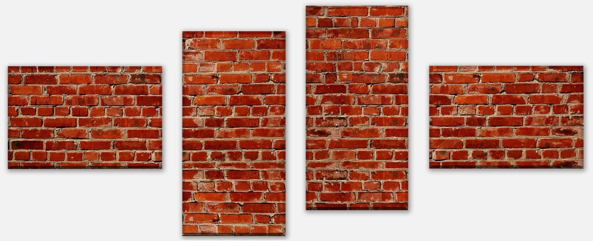 Stretched Canvas Print red brick city M0240