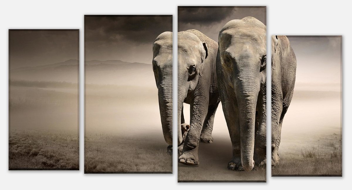 Leinwandbild Mehrteiler Elefantentraum Afrika M0244