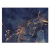 Leinwandbild Steine & Felsen, Querformat, dunkelblauer Marmor mit Gold M0244