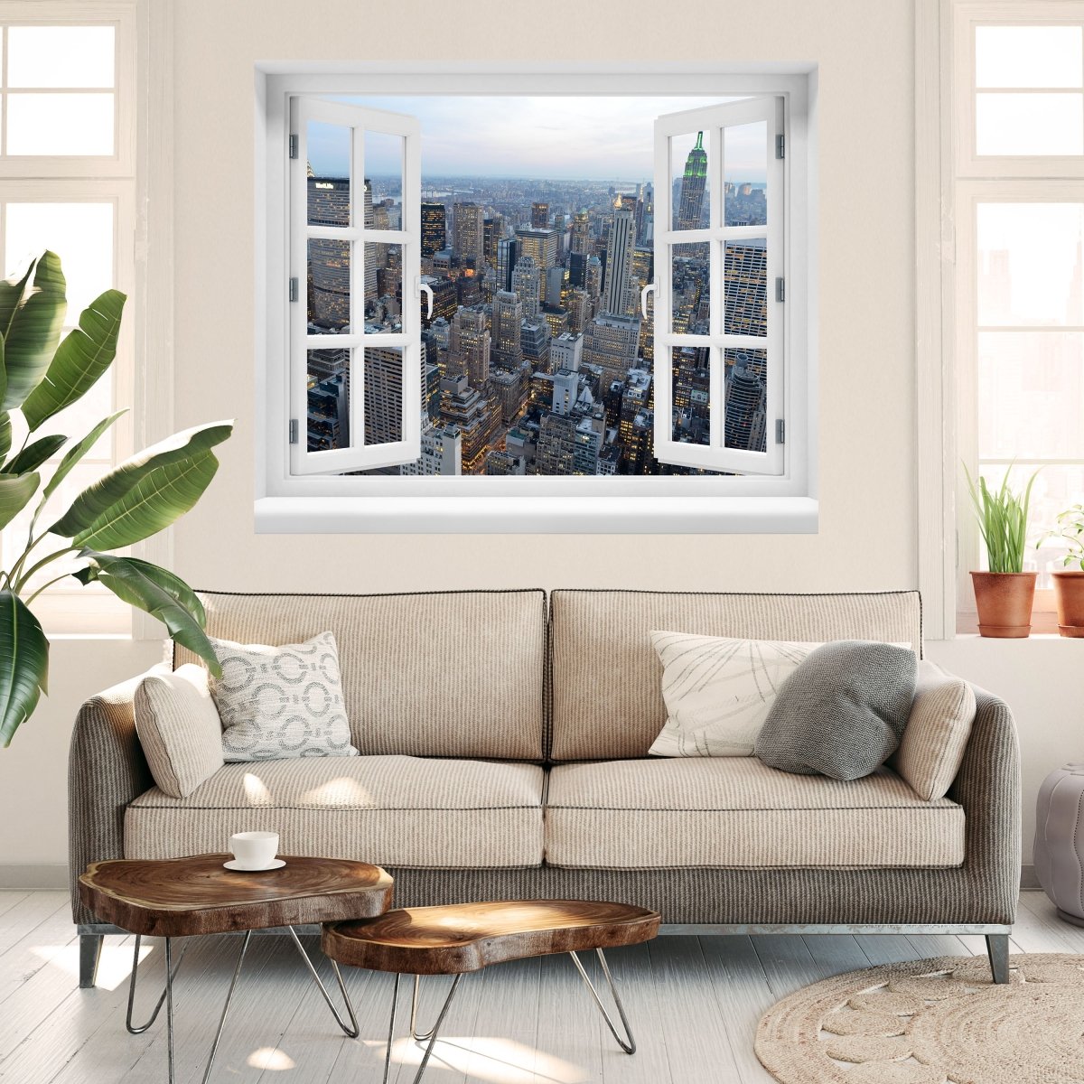 3D wall sticker New York Skyview - Wall Decal M0254