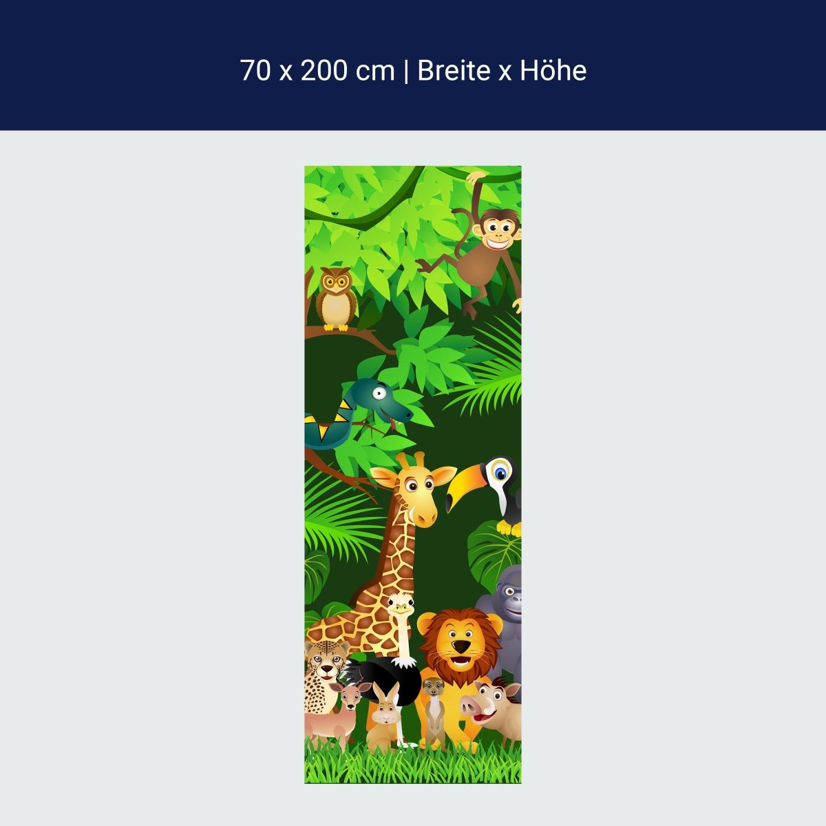 Shower wall jungle party children M0260