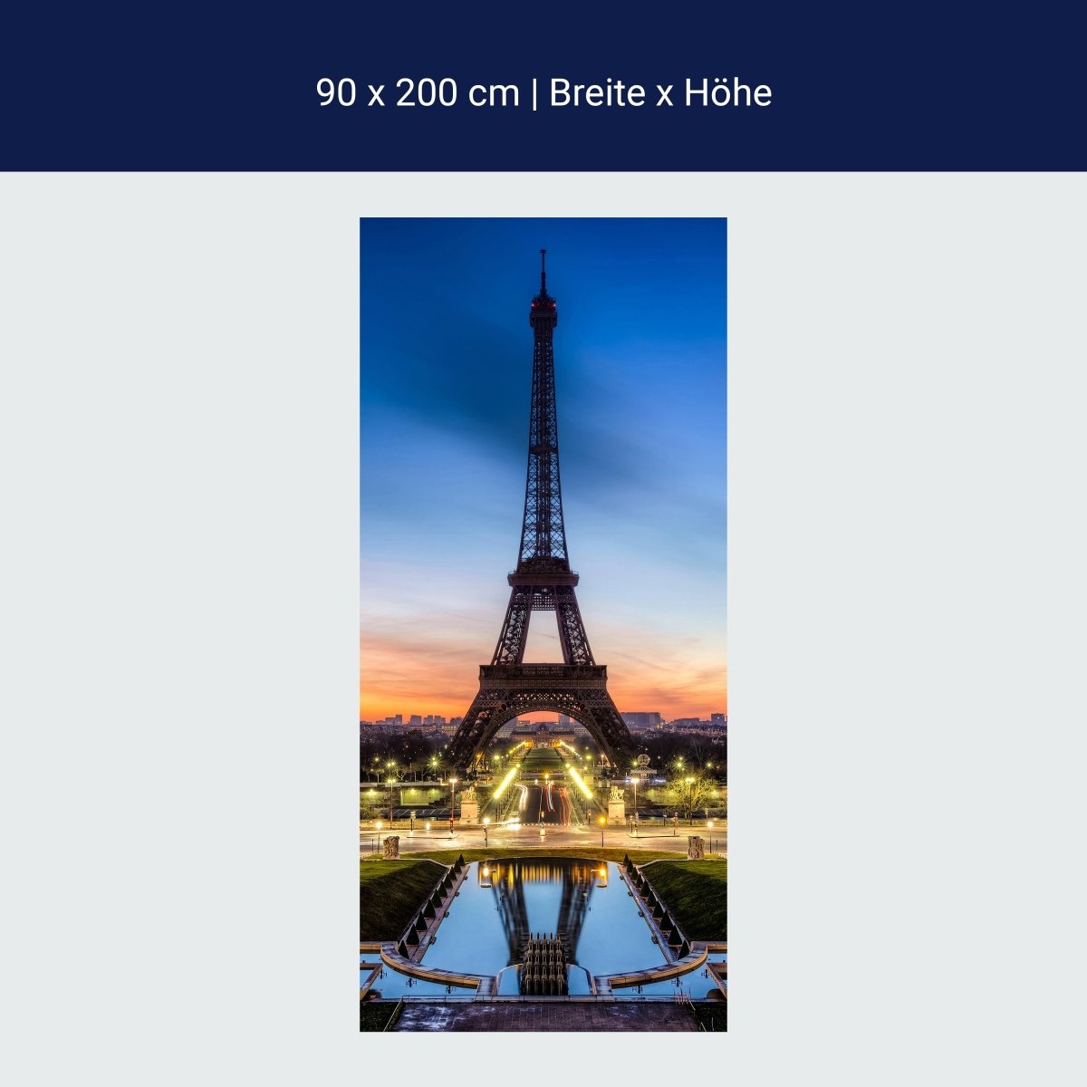 Türtapete Eiffelturm bei Nacht Frankreich M0266