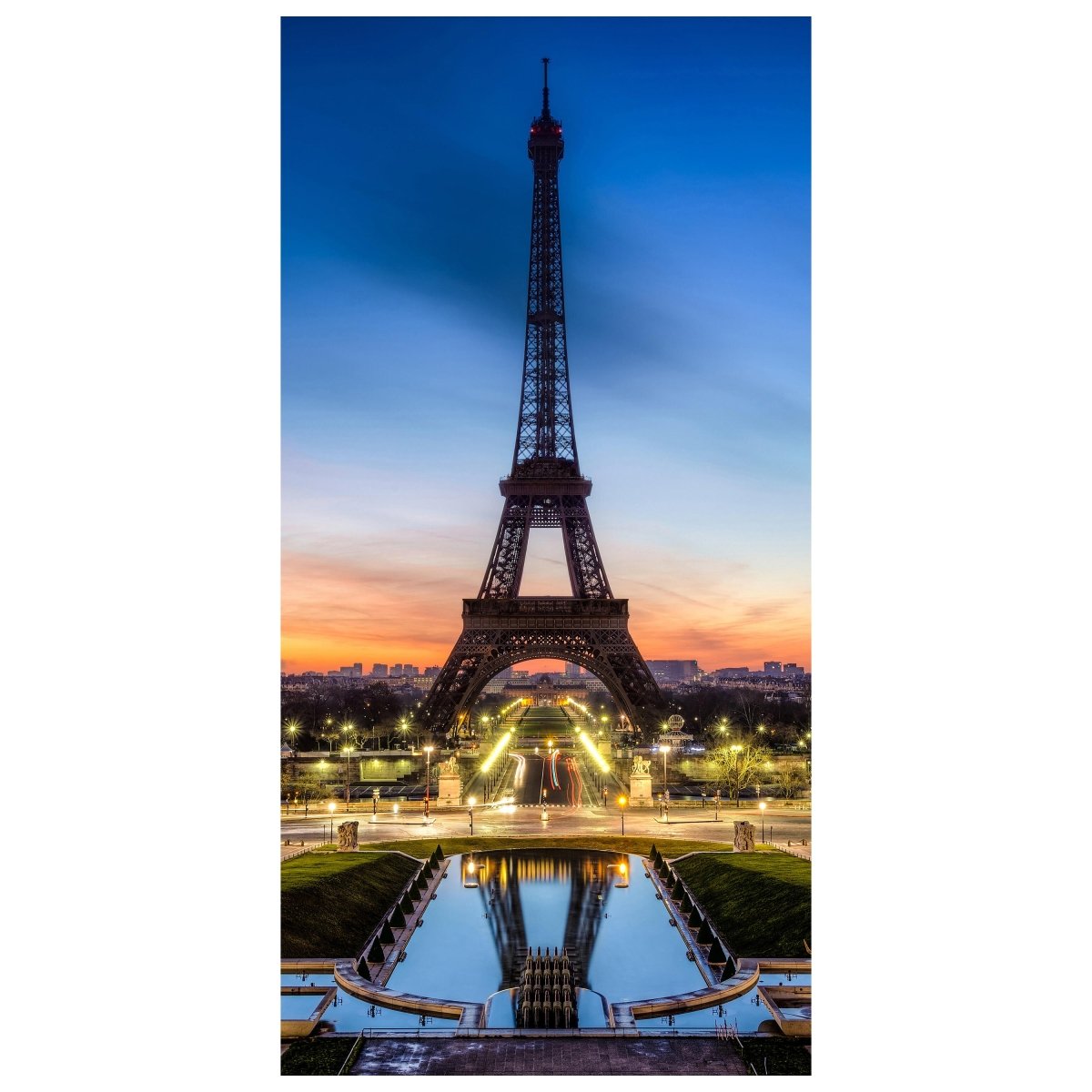 Türtapete Eiffelturm bei Nacht Frankreich M0266 - Bild 2