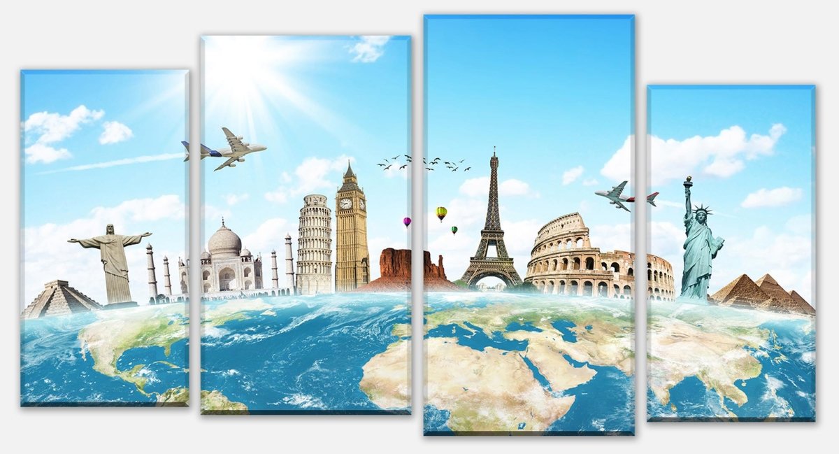 Tableau sur toile Diviseur World Tour Earth M0268