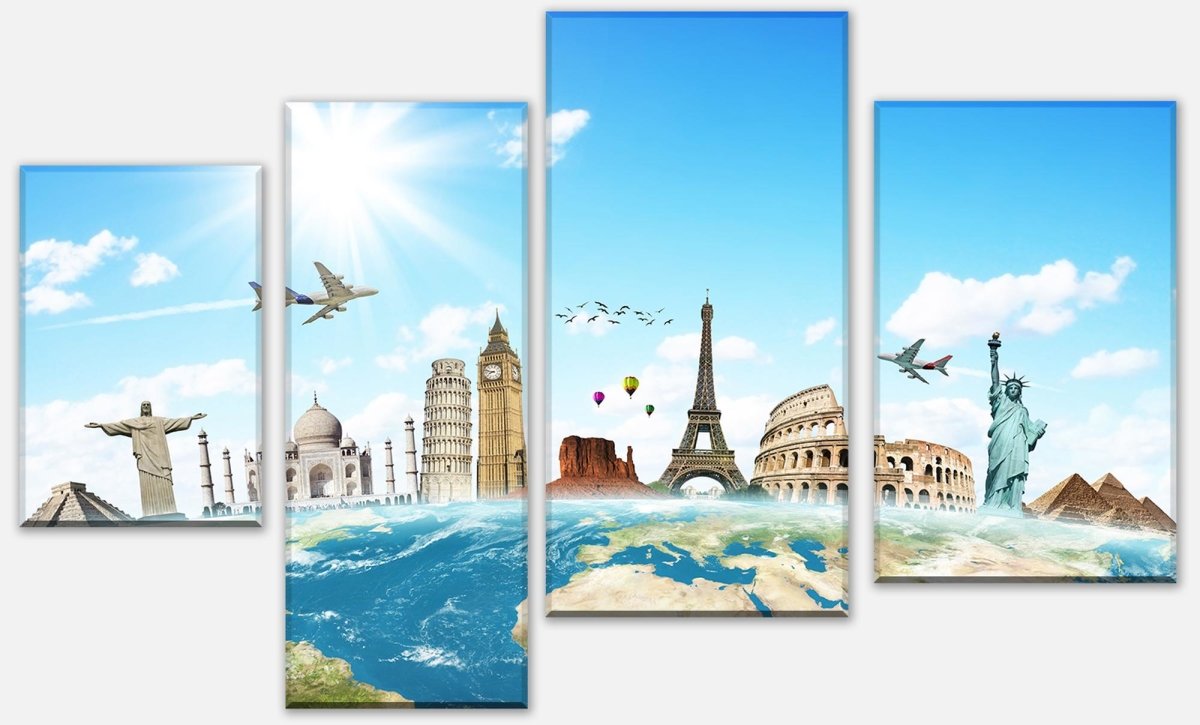 Tableau sur toile Diviseur World Tour Earth M0268