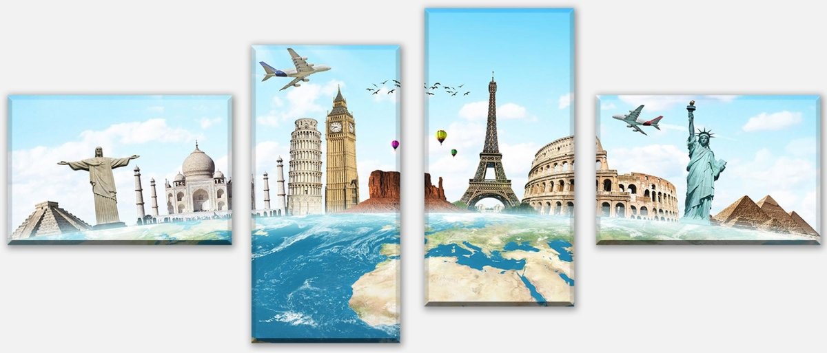 Tableau sur toile Diviseur World Tour Earth M0268